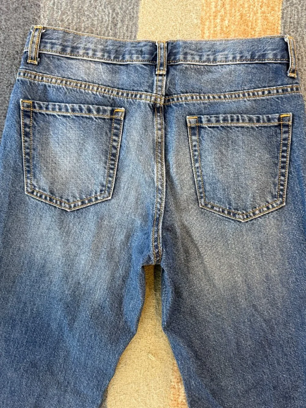 Old Navy Boys Loose Didley Bootcut Jeans Size 14 Dark Wash 100% Cotton